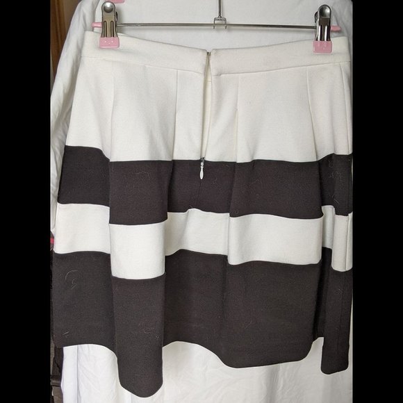 Express Design Studio Black & White Colorblock Midi Skirt - Picture 5 of 5